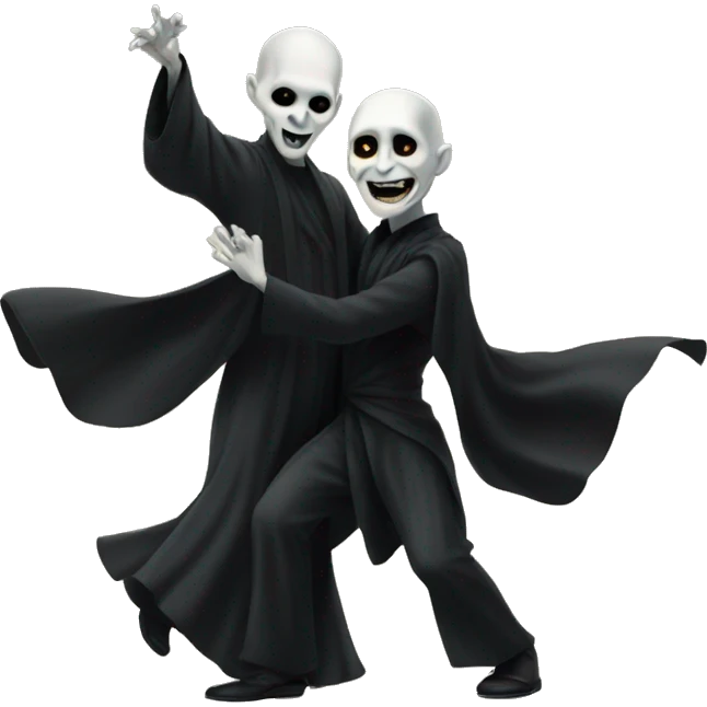 Voldemort and Harry dancing emoji