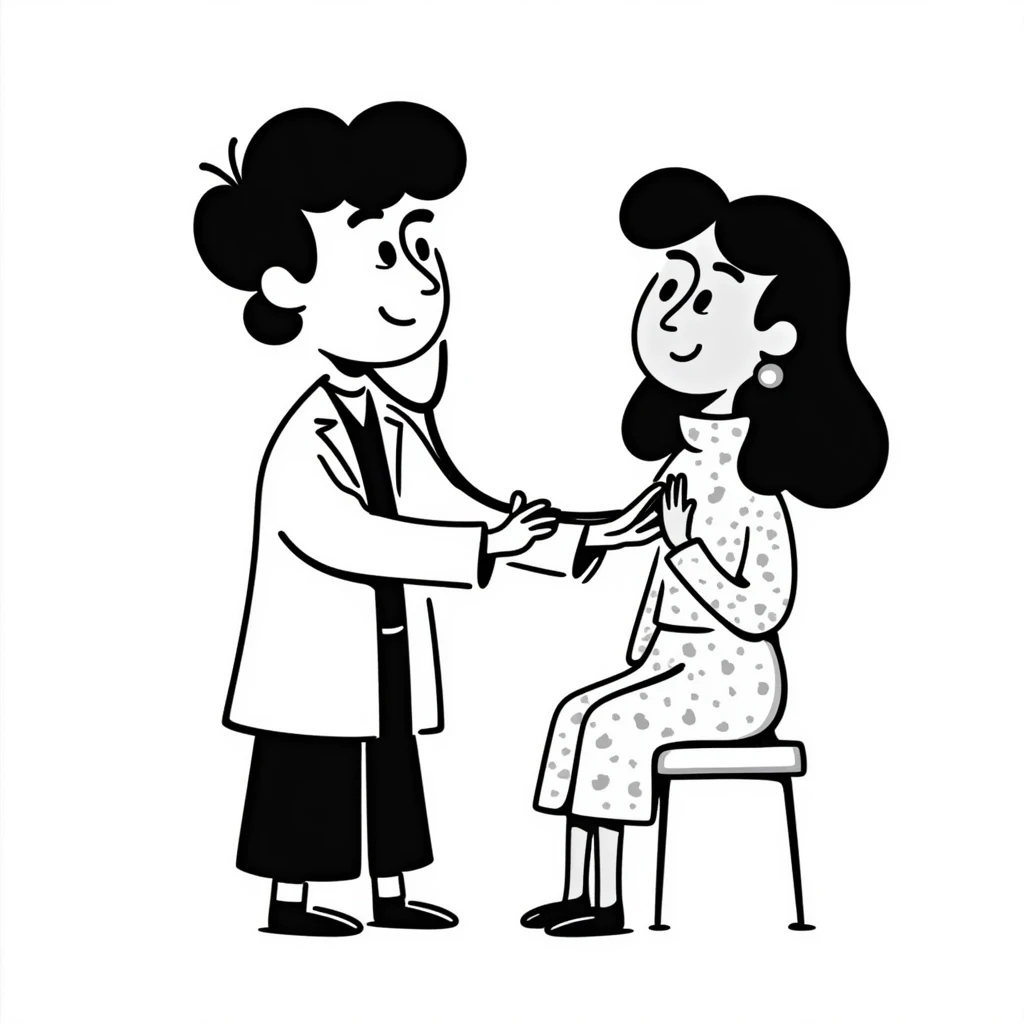 male doctor using stethoscope on female patient emoji
