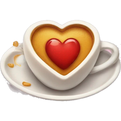 Corazón café  emoji