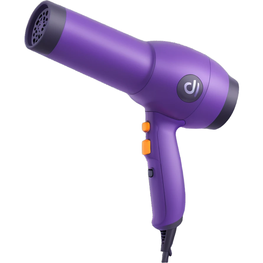 soft purple hair dryer inspired by Dyson emoji