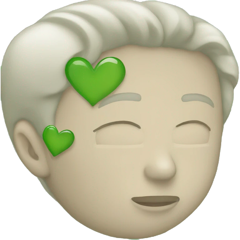 Beso verde emoji