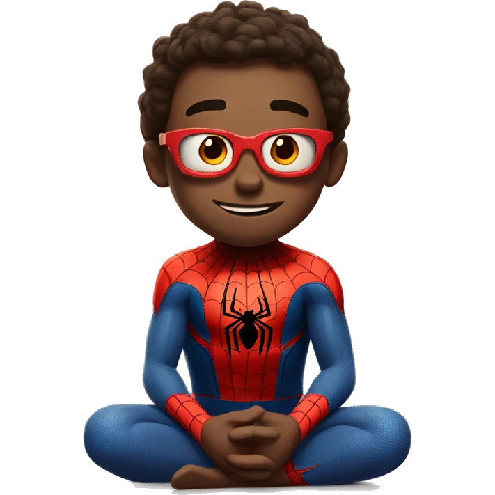 pixar-smile-SPIDER-MAN-meditating emoji