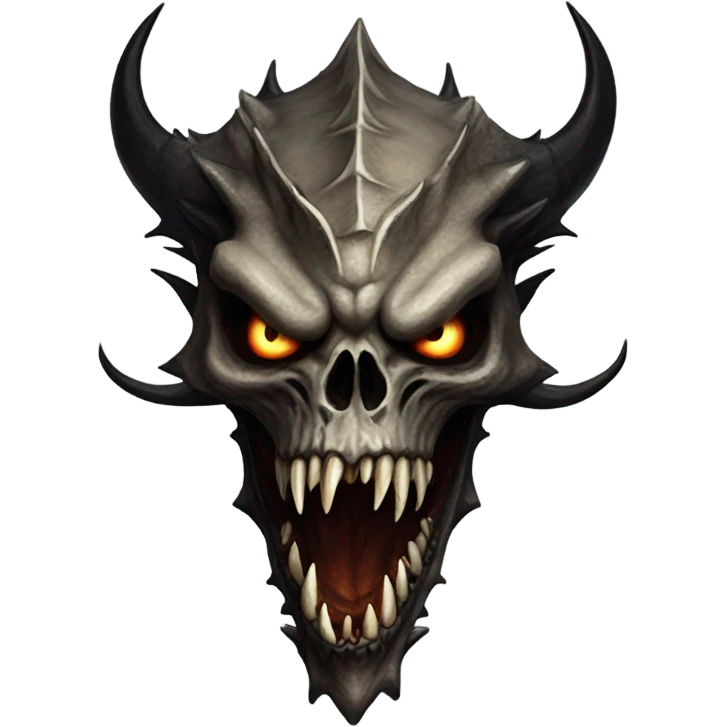 doom 3 maledict skull dragon emoji
