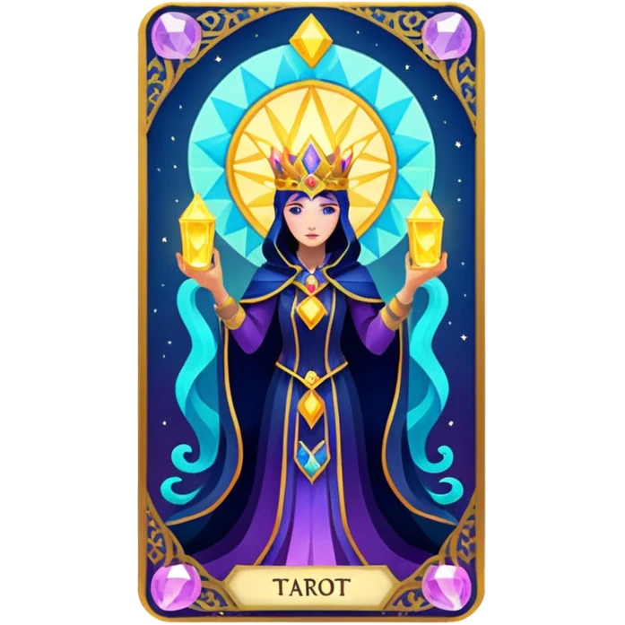 fantasy magic tarot card low poly emoji