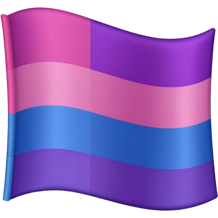 Bisexual flag pink purple then blue emoji