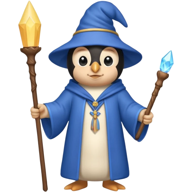 Penguin Wizard emoji