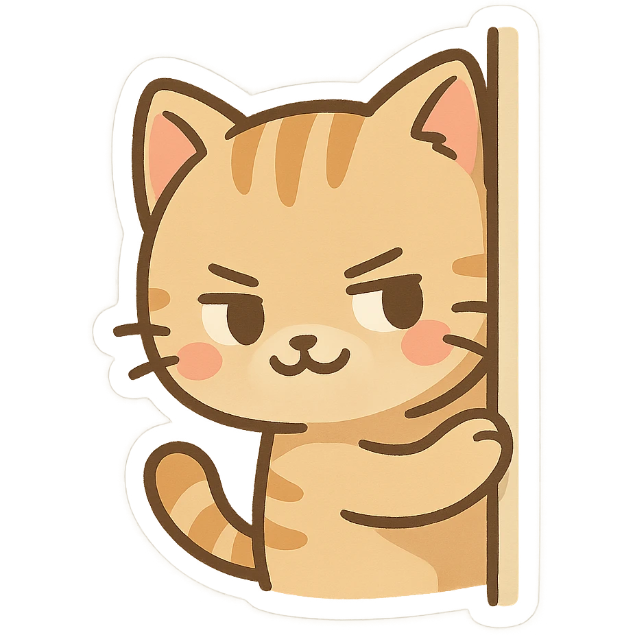 sneaky cat Sticker emoji