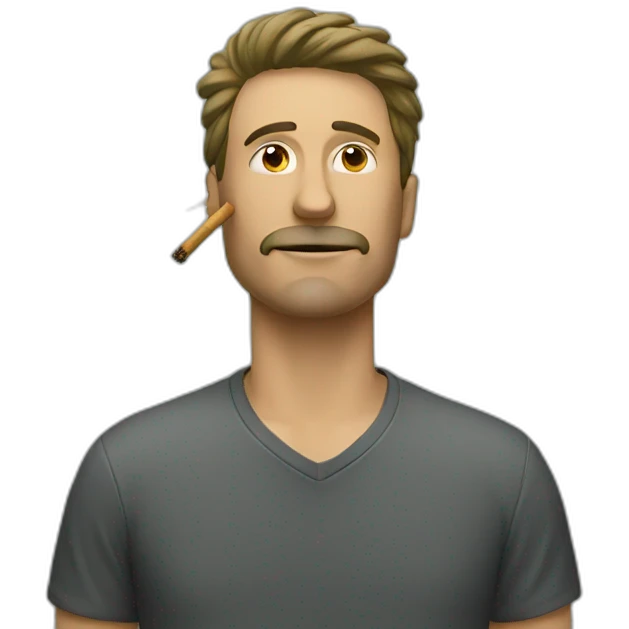 guy smoking weed emoji