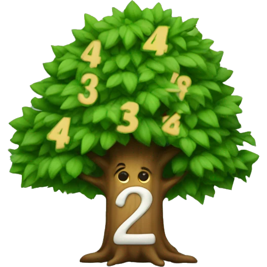Tree with elf that has  number 48 emoji