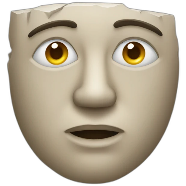 Stone face emoji