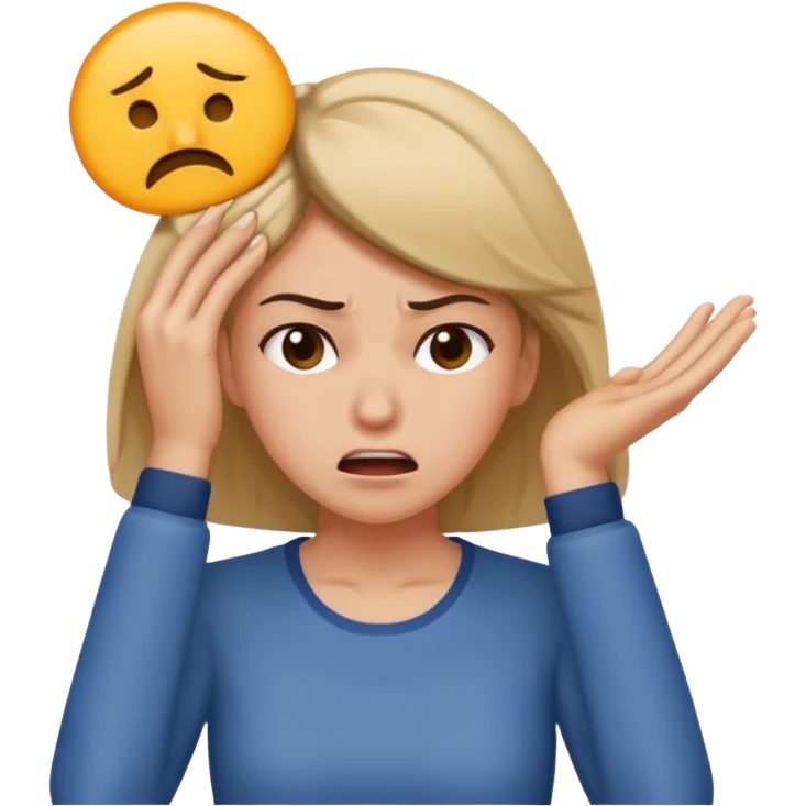 Woman smacking head emoji