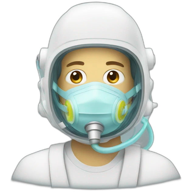 white man in oxygen mask emoji