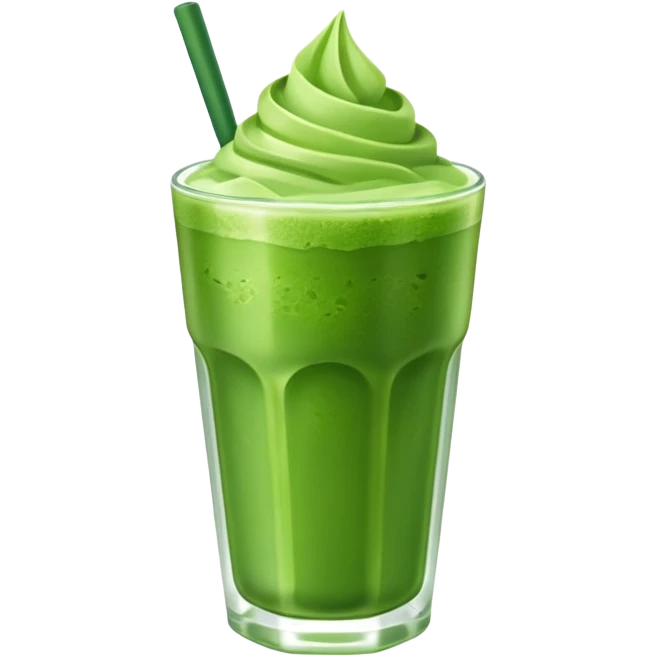 realistic green ice matcha emoji