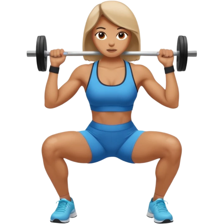 a woman doing squats emoji