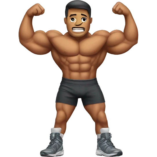 muscle with girl emoji