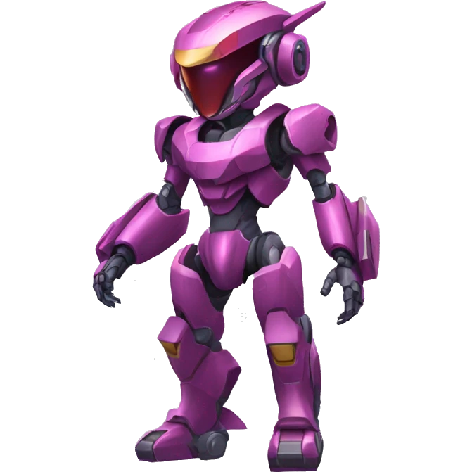 a Genesect-Raptor-Fakémon-Medabot-Mecha with a futuristic visor-helmet and wearing a techwear-suit Full Body emoji