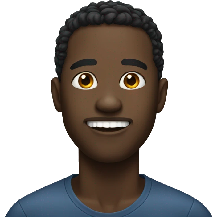 black man with overbite  emoji