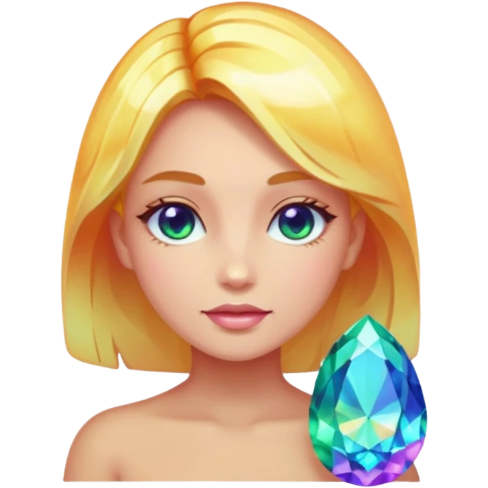 Gemtone girl emoji