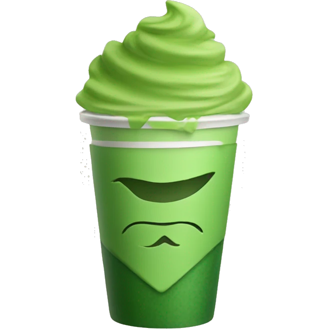 Matcha in a To go cup without face  emoji