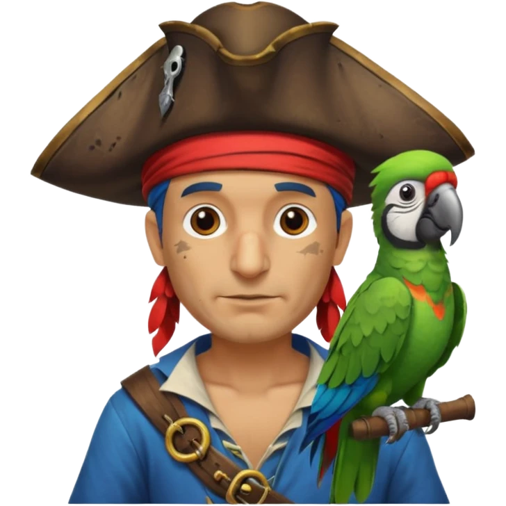 pirate and parrot emoji