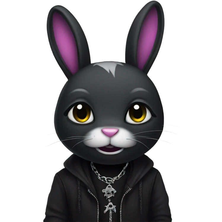 Goth bunny emoji