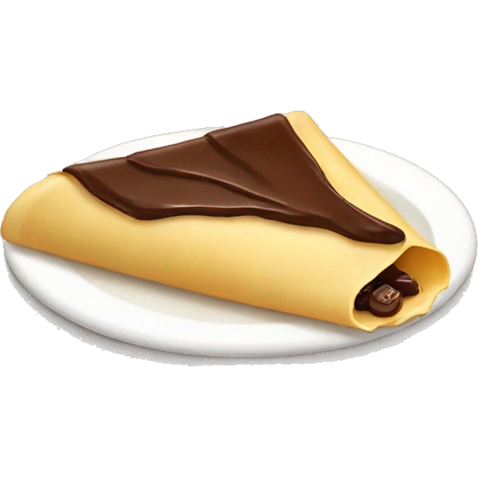 Crepe with chocolate on it emoji