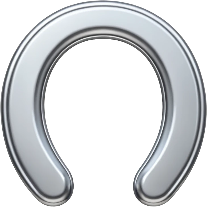 Horse shoe silver emoji