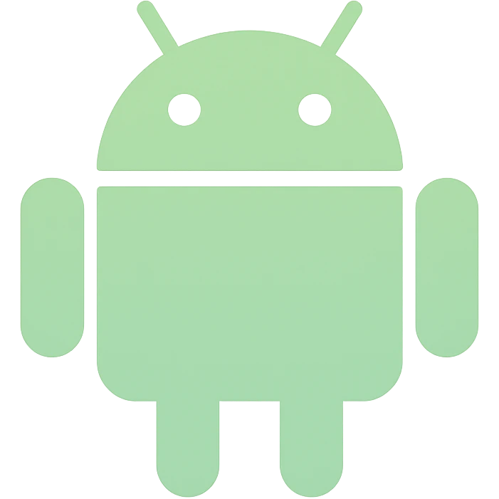 minimalistic android with geometric shapes, clean lines, and subtle color gradients emoji