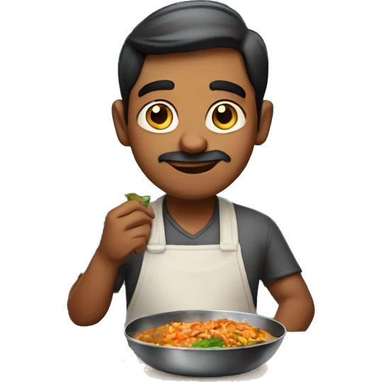 Indian guy making food emoji