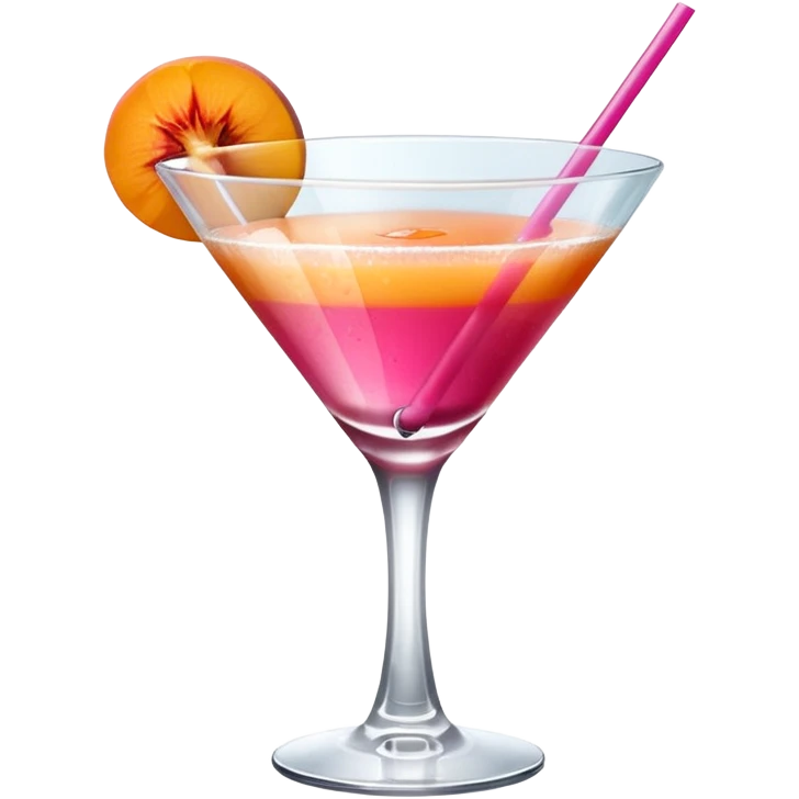 cocktail drink hot pink with an apricot daiquiri glass  emoji