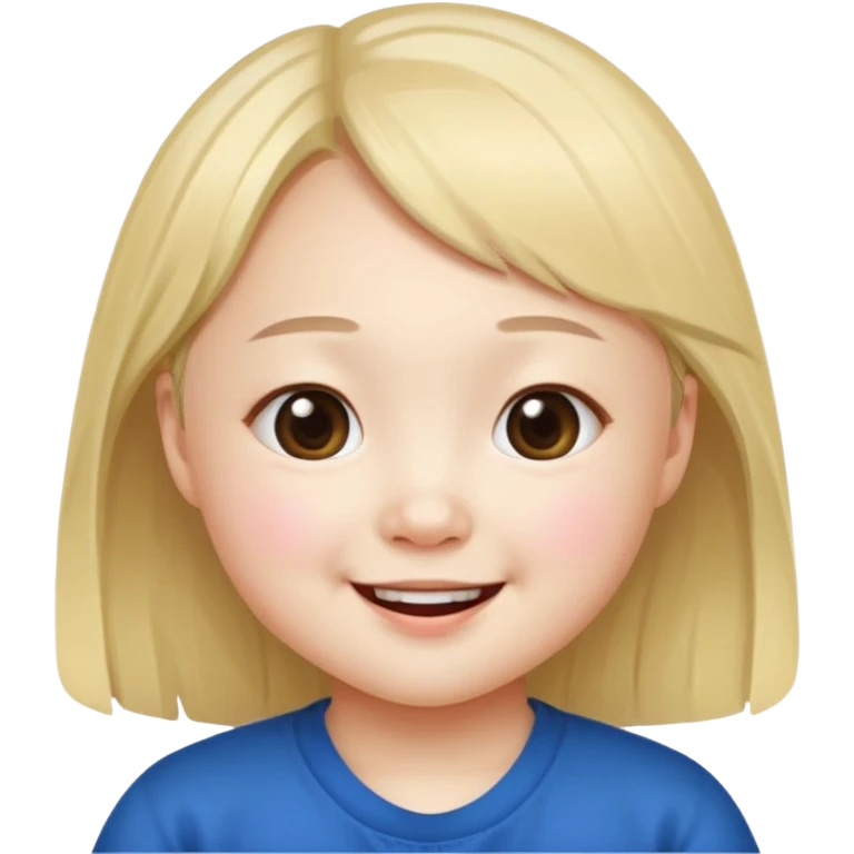 Korean girl with Down syndrome visibly  emoji