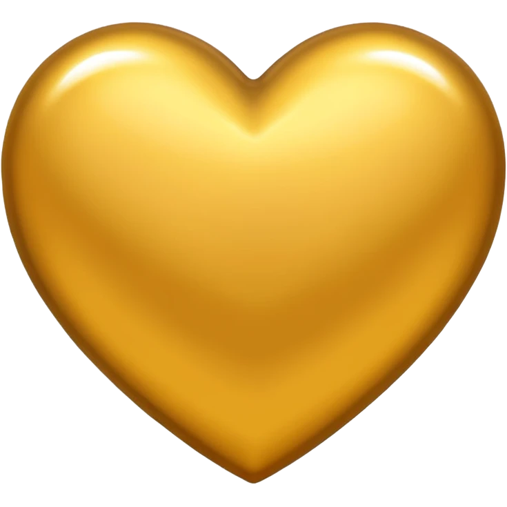 coração dourado emoji