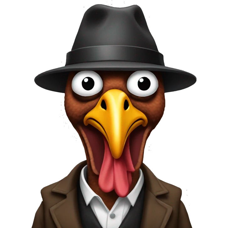Gangster turkey emoji