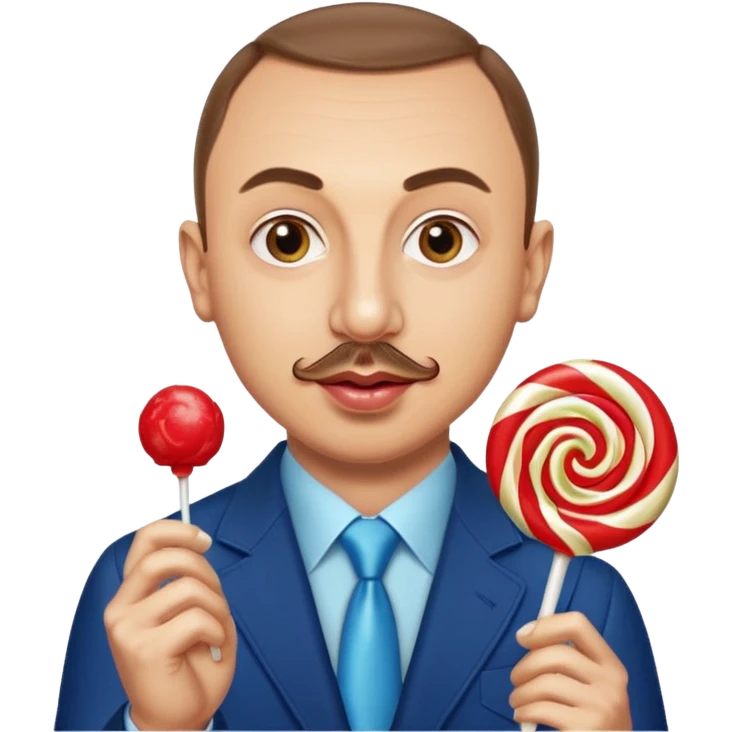 сгенерируй как Ильхам Алиев с чупачупсом  emoji