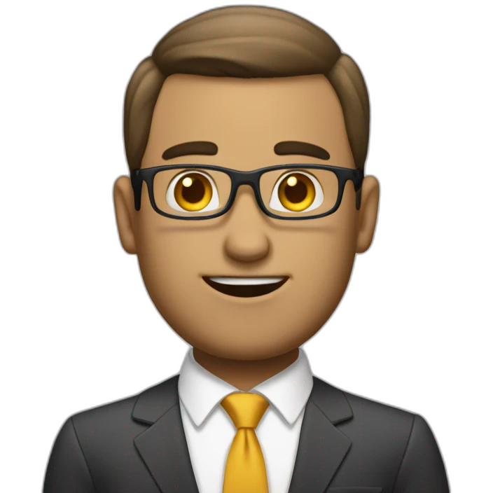 buisinessman with cringe presentation emoji