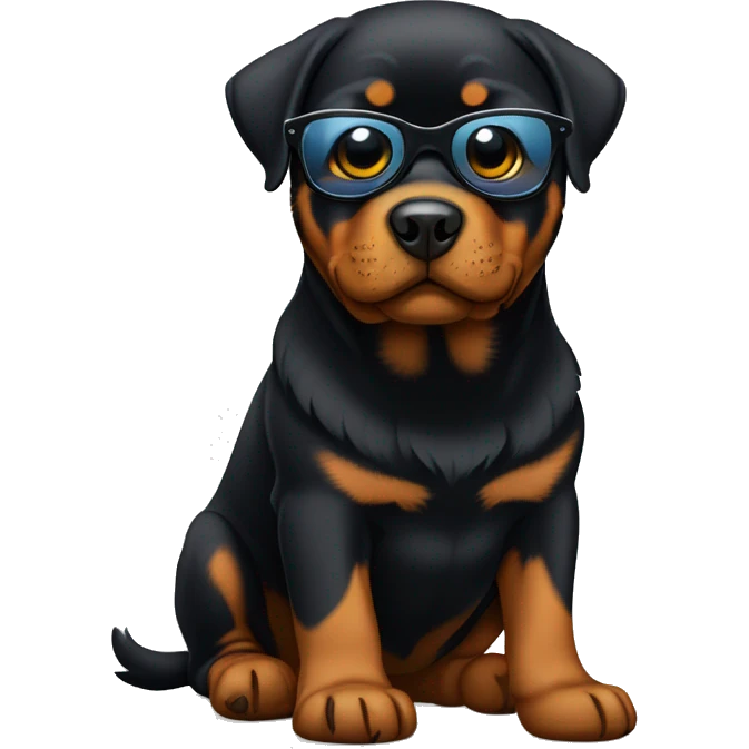 Rottweiler con gafas de sol  emoji
