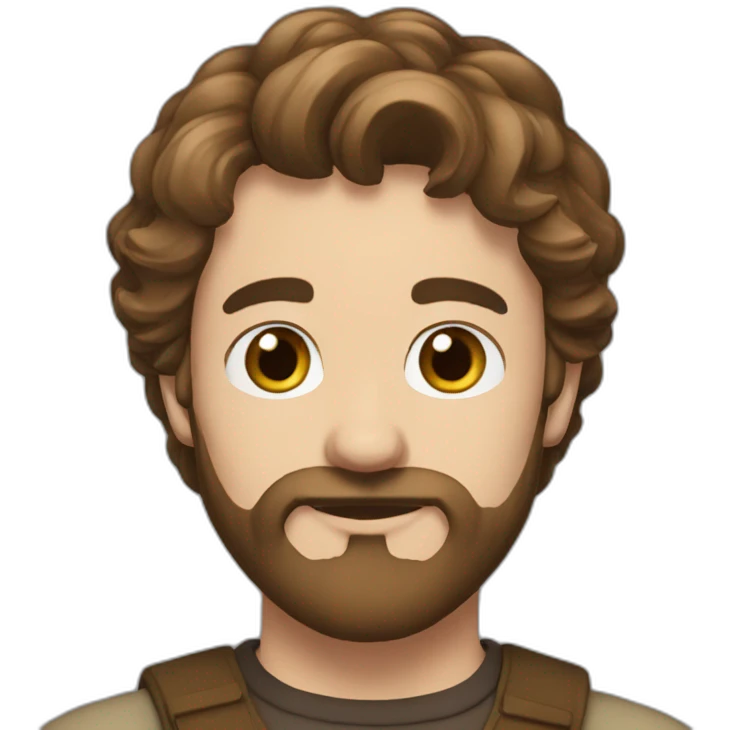 develoepr glass beard brown hair european emoji
