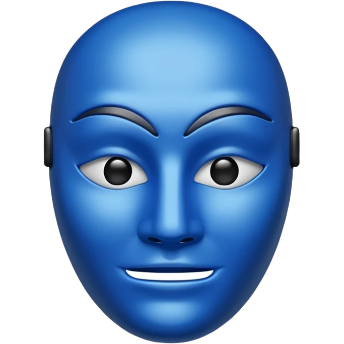 blue mask emoji