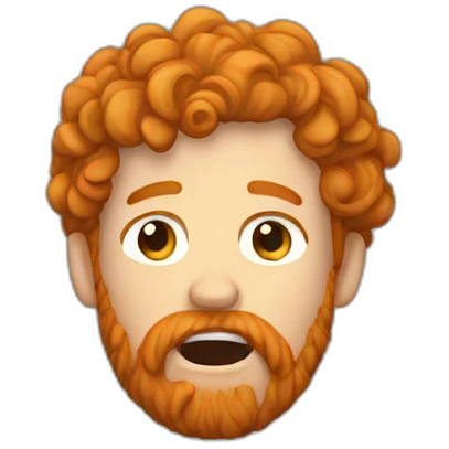 curly ginger bearded man crying emoji