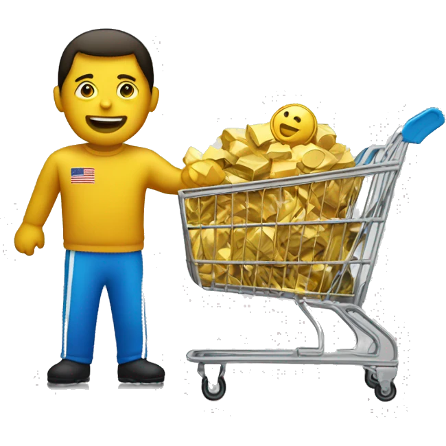 
inside a gold medal draw a shopping cart emoji
