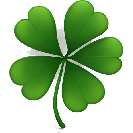 black 5 leaf clover emoji