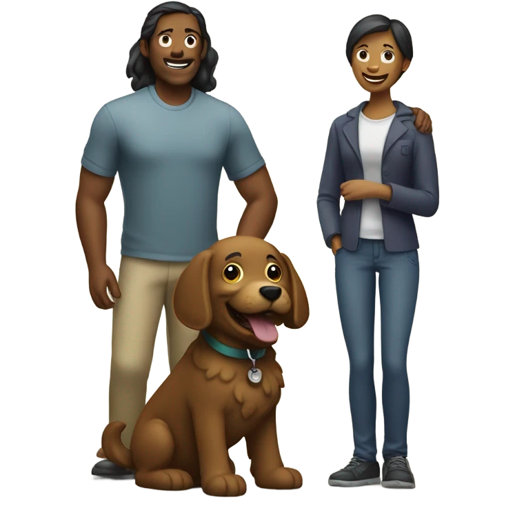 Create a emoji with me and my shadowy. Dog emoji