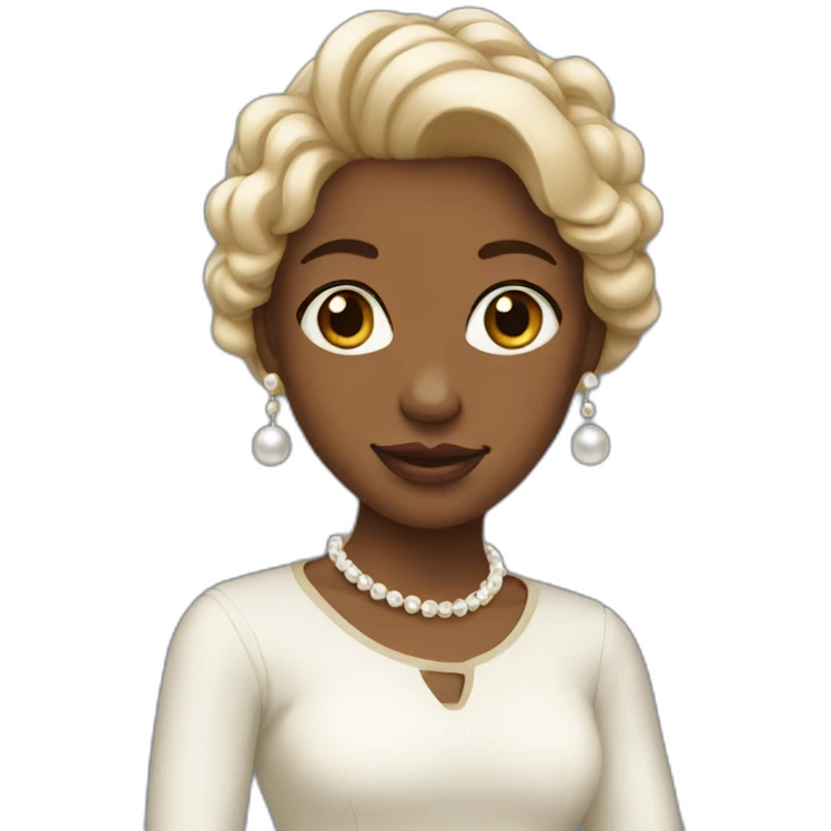 Girl with pearl earrings emoji