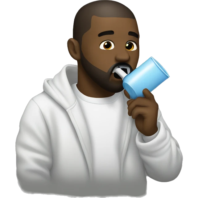 kanye with a nitrous mask on emoji