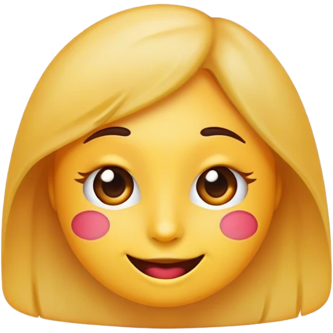Flirty emoji face n the style of the apple iPhones face emojis and not an actual apple emoji