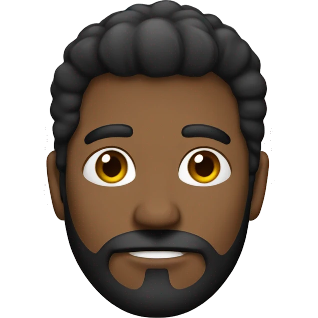 Hombre pelo negro con barba y sin bigote  emoji