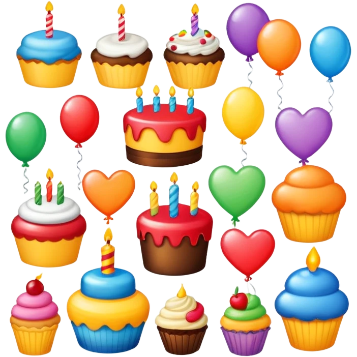 Happy birthday stickers  emoji