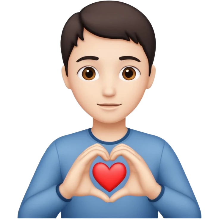 A person making a heart emoji