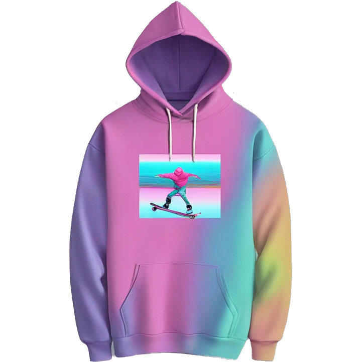 Vaporwave person hoodie dancing Skater fashion aesthetic baggy clothes graphic t shirt 420 emoji
