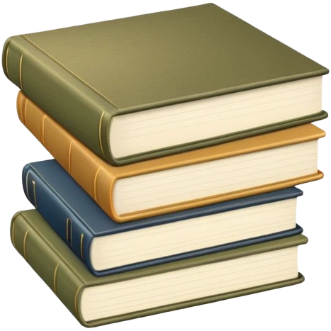 Stack of khaki colored books emoji